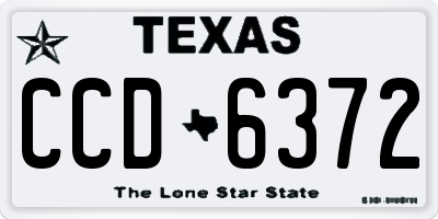 TX license plate CCD6372