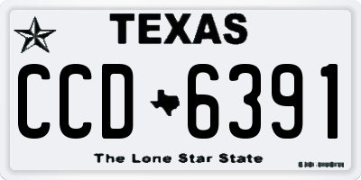 TX license plate CCD6391