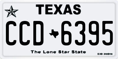 TX license plate CCD6395