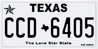 TX license plate CCD6405