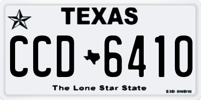 TX license plate CCD6410