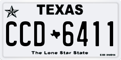 TX license plate CCD6411