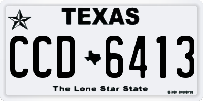 TX license plate CCD6413