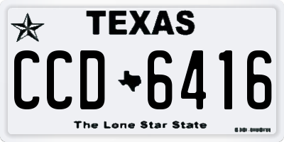TX license plate CCD6416