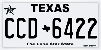 TX license plate CCD6422