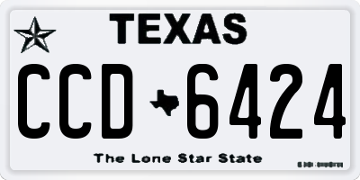 TX license plate CCD6424
