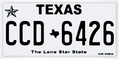 TX license plate CCD6426