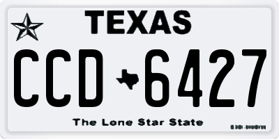 TX license plate CCD6427