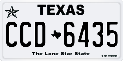 TX license plate CCD6435