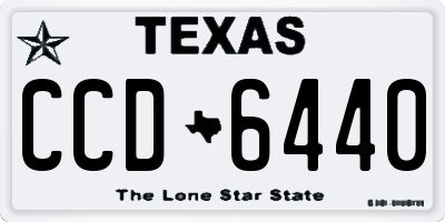 TX license plate CCD6440
