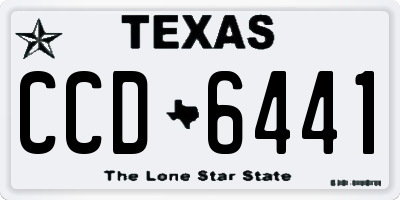 TX license plate CCD6441
