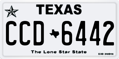 TX license plate CCD6442