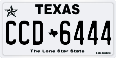 TX license plate CCD6444