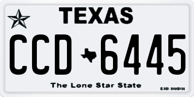 TX license plate CCD6445