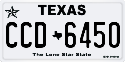 TX license plate CCD6450