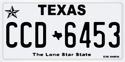TX license plate CCD6453