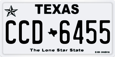 TX license plate CCD6455