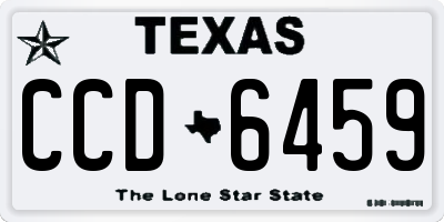 TX license plate CCD6459