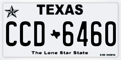 TX license plate CCD6460