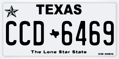 TX license plate CCD6469