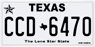 TX license plate CCD6470