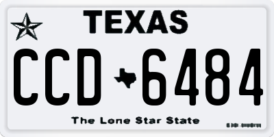TX license plate CCD6484