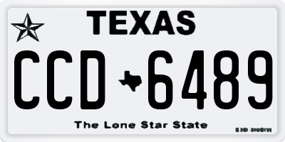 TX license plate CCD6489