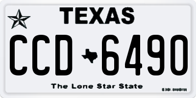 TX license plate CCD6490