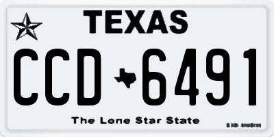 TX license plate CCD6491