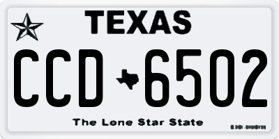 TX license plate CCD6502