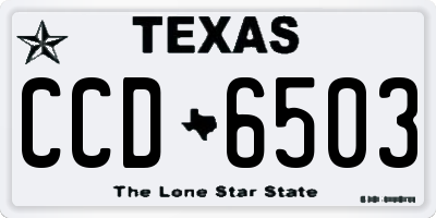 TX license plate CCD6503