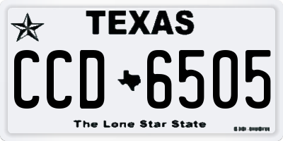 TX license plate CCD6505