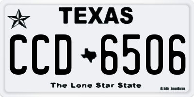 TX license plate CCD6506