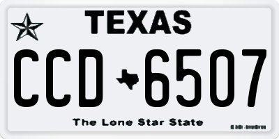 TX license plate CCD6507