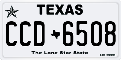 TX license plate CCD6508