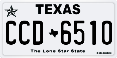 TX license plate CCD6510