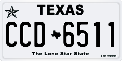 TX license plate CCD6511