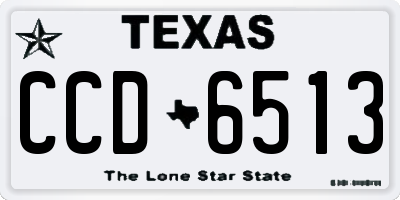TX license plate CCD6513