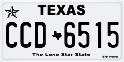 TX license plate CCD6515