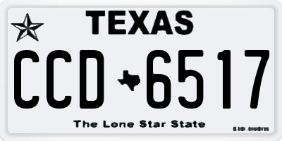 TX license plate CCD6517