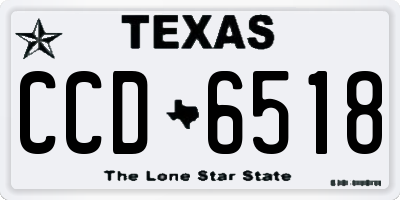 TX license plate CCD6518