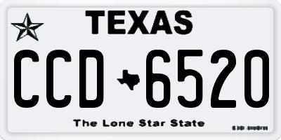 TX license plate CCD6520