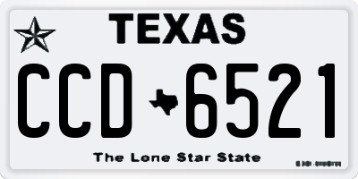 TX license plate CCD6521