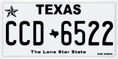 TX license plate CCD6522