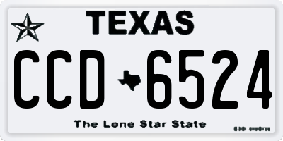 TX license plate CCD6524