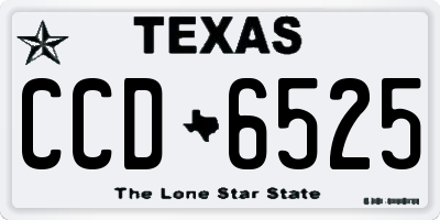 TX license plate CCD6525