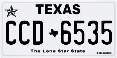 TX license plate CCD6535