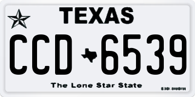 TX license plate CCD6539