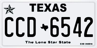TX license plate CCD6542