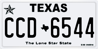 TX license plate CCD6544